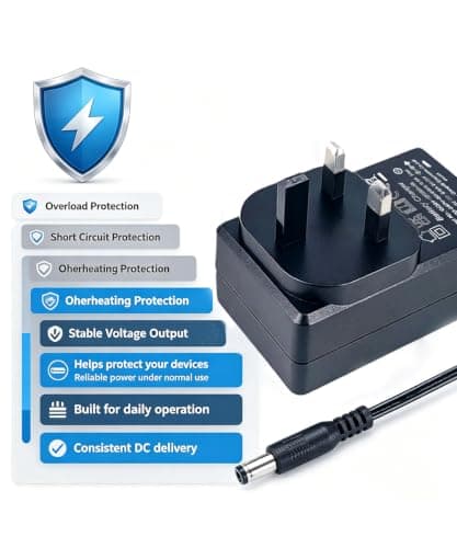 YT UK Plug DC Power Adapter Charger for Lawn Mower Battery — view 2