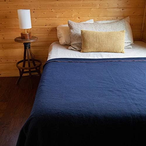 Arcturus Military Wool Blanket - 4.5 lbs, Warm, Heavy, Washable, Large 64" x 88" - Great for Camping, Outdoors, Survival & Emergency Kits (Navy Blue) — view 3