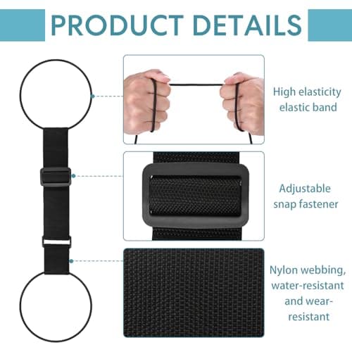 1PCS Luggage Straps for Suitcases, Adjustable Suitcase Straps Bag Bungee, Elastic Luggage Connector Straps for Attaching Extra Bags Handbag Backpack to Suitcase Handle, Airport Travel Essentials — view 3