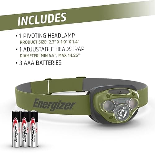 Energizer Vision HD+ 260 Lumen Head Torch, Super Bright LED, 7 Modes — view 6