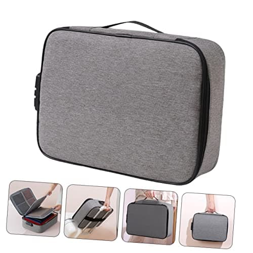 Warmhm Lockable Document File Organizer Oxford Cloth Large Capacity Box — view 3