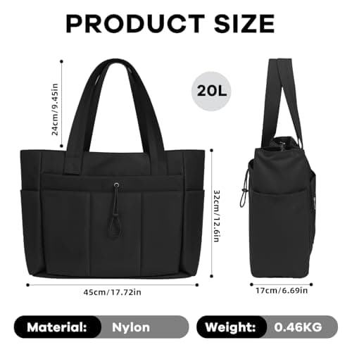 Jokureao Tote Bag for Women, Large Capacity Tote Bag, Stylish and Water-Resistant, Shoulder Handbag with Laptop Compartments for Work, Travel & School, Travel Tote Bags with Zipper Closure — view 2