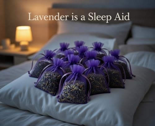 12 Hand Made Bags of Natural French Lavender, Vacuum Sealed, Moth Protection for Closet and Drawers, Highly Fresh Fragrant Lavender Lilac Bags, Natural Air Purifying Luggage Freshener (Pack of 2) — view 6
