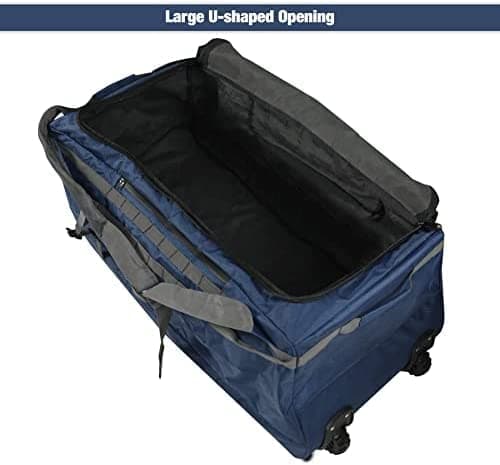 REDCAMP 140L Large Holdall with Wheels, Foldable Wheeled Duffle Bag,Navy — view 4