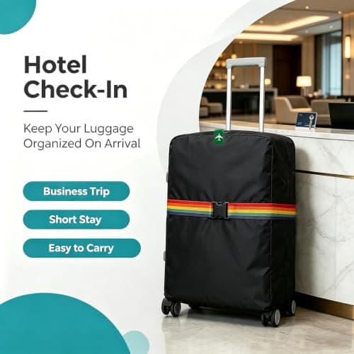 Suitcase Cover 3-Pack, Black Milk Silk Large Size, Dust Protection，Black Milk Silk Material, Dust-Proof Luggage Protection, Large Size Suitcase Cover, Polypropylene Strap Included, Green Accessory — view 4
