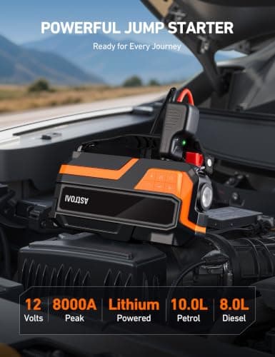 AstroAI 8000A MF16 Jump Starter Power Pack with Air Compressor — view 2