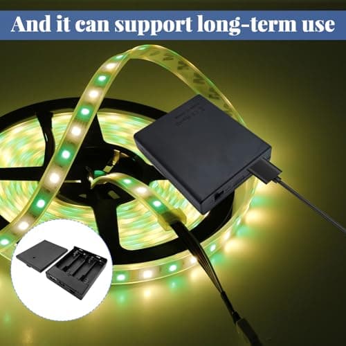 4Pcs AABattery Holder,Battery Pack for 4-6V LED Neon Signs,Black 4AA Portable USB Battery Operated Holder Box,Battery Case Box With Usb Port,Case Neon Lights Sign Power Supply for Indoor Outdoor Use — view 4