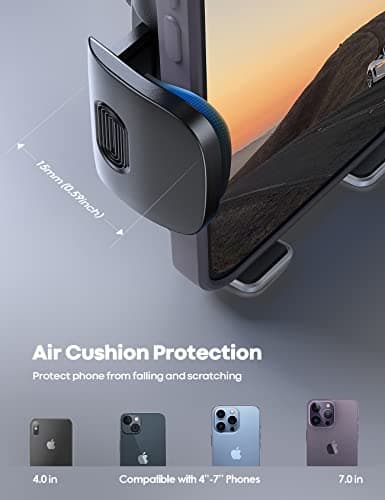 Lamicall Car Vent Phone Holder - [Quick Spring Clip] Car Phone Mount with Metal Hook, Universal Air Vent Cradle for iPhone 17 16 15 14 13 12 Pro Max Plus Air Mini, Samsung S25, 4-7” Phone — view 6