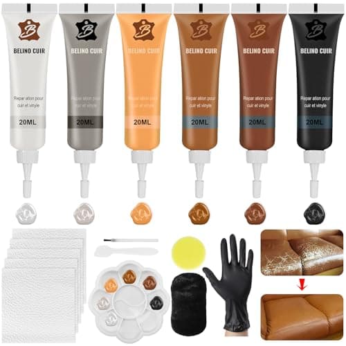 Celepoir Leather Filler Repair Kit, 6 Colors Leather Shoe Repair Kit