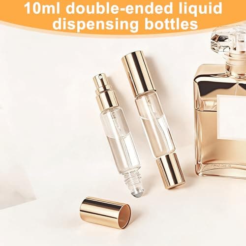 QACUU 2 Pack 10ml Perfume Bottle Empty, Refillable Spray and Roller Bottles — view 2