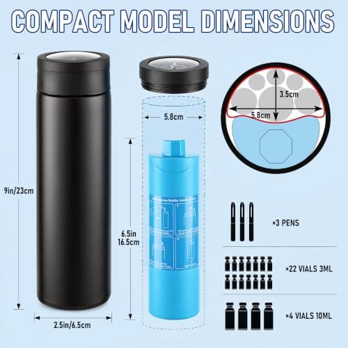 Portable Insulin Cooler Travel case - Medicine Cooler for Travel 2-8℃ | with Mechanical Temperature Indicator | Stainless Steel Vacuum Insulation，TSA Approved — view 4