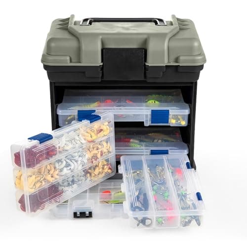 BREEZENEST Four-Tier Portable Tool Storage Case, Multi-Compartment Hardware Organiser Box with Adjustable Dividers, Lightweight Plastic Tool Box for DIY Tools, Screws, Accessories Storage — view 2