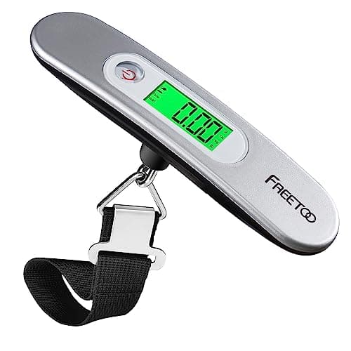 FREETOO Luggage Scale with Tare Function 110 Lb/ 50Kg Capacity, Silver