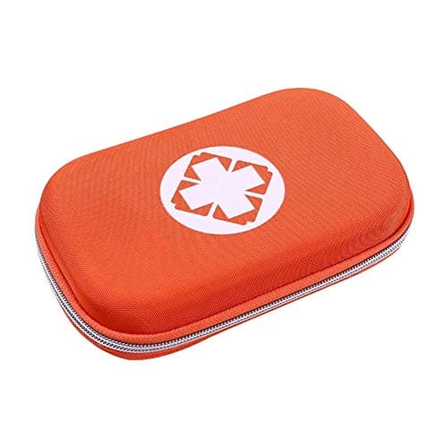 First Aid Kit Bag Empty Waterproof Medications Organizer Portable EVA First Aid Supplies Package Compact Lightweight Emergency Survival Rescue Cases Medical Kit for Home Car Travel Outdoor (Orange)