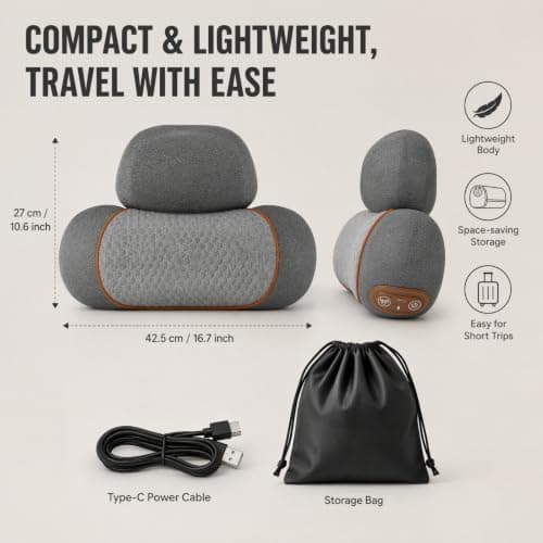 Neck Massager Pillow, 3 in 1 Neck Massager, Electric Massager Neck Pillow — view 5