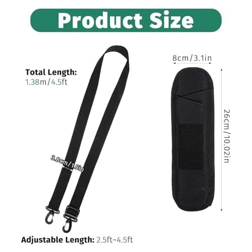 Shoulder Straps for Bags, 54 Inch Adjustable Crossbody Strap with Padded — view 2