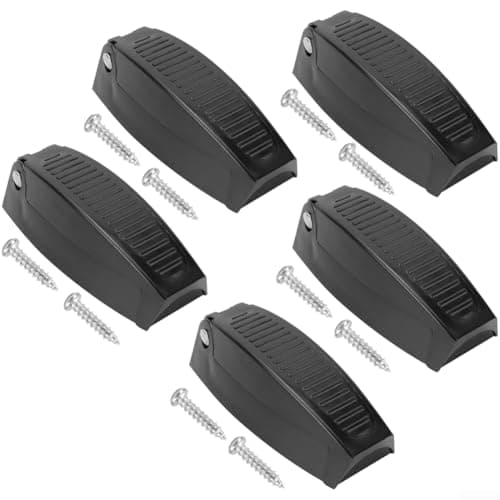 HomeVortex Travel Trailer Door Catch Hook 5-Pack Secure Fit(Black)
