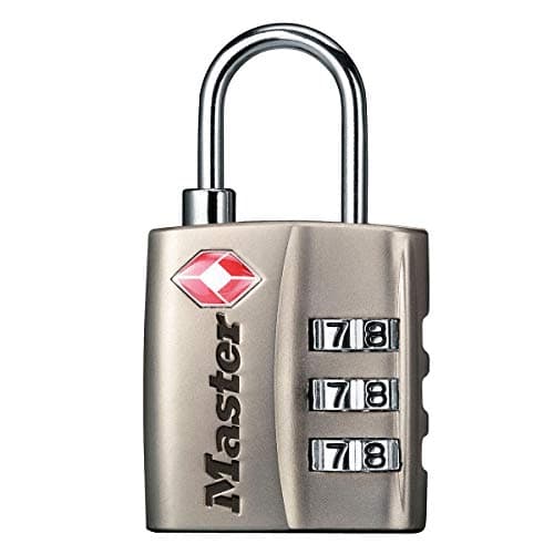 Master Lock 4680EURDNKL Combination Travel Padlock TSA Certified, Grey, 5,5 x 3 x 2,6 cm
