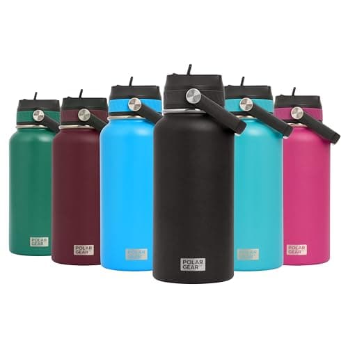 Polar Gear Insulated Water Bottle with Flip Straw - 800ml Black — view 2