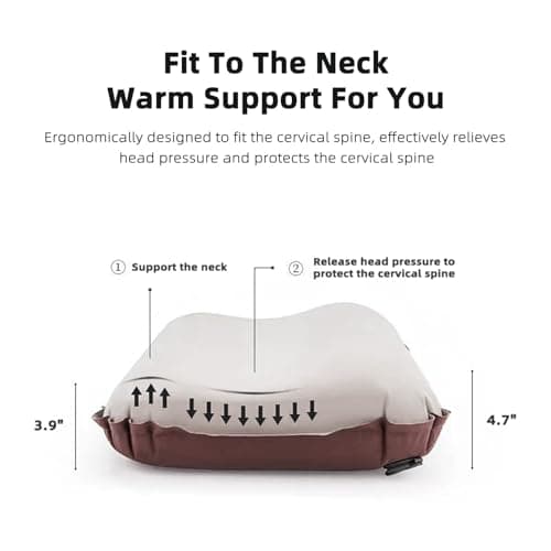 EOJDDPA Automatic Inflatable Sponge Pillow with U Shaped Design — view 4