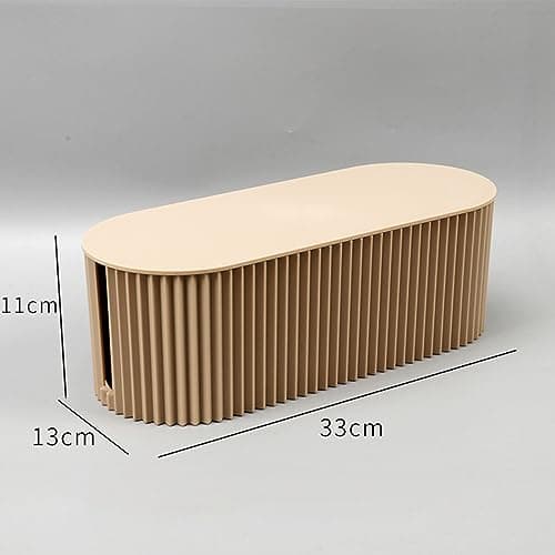 Plastic Cable Management Box, Multifunctional Northern Europe Wire Cable Storage Case Cord Organizer Box Hide Charger Adapter for Home Offices (Khaki) — view 5