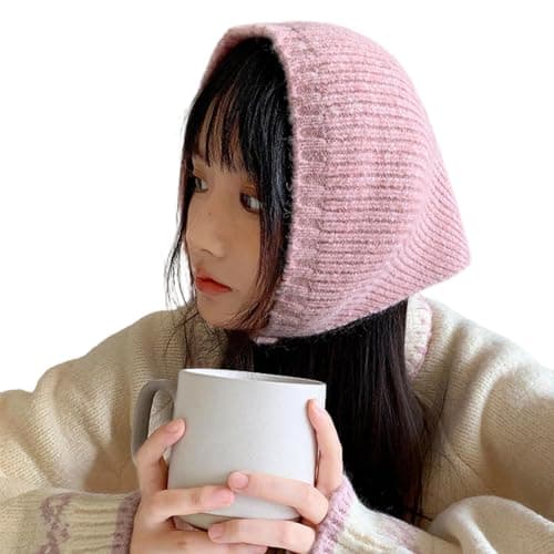 ZEPFJHE Unisex Knit Triangle Scarf Thicken Soft Wool Headband Neck Warmer for Outdoor Travel Winter Fashion Accessory Unisex Thicken Scarf for Hiking Camping Trip