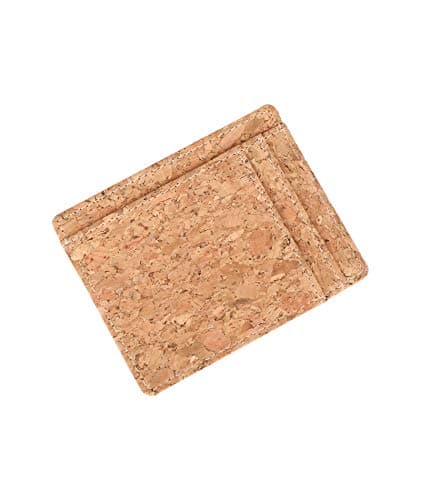 Hudson & James Designer Cork Vegan Eco Friendly RFID Blocking Wallet Minimalist Slim ID Case Credit Card Holder for Men Women (Natural Cork) — view 5