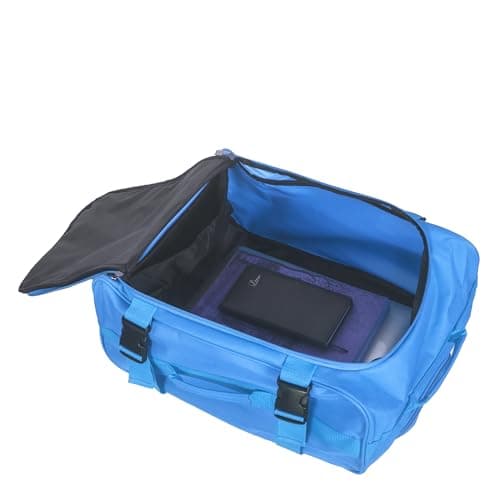 CHARKHAH Hand Luggage Case Travel Bag Trolley on Wheels Carry-Ons Flight Approved Cabin Suitcase 1.45 kg Lightweight Suitcases Large 37 Liter Bags Size 50 cm x 35 cm x 20 cm (HD-A-Sky Blue) — view 2