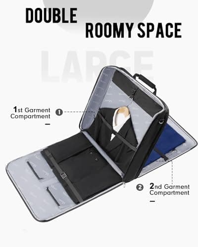 MATEIN Double Layer Suit Carriers for Men, Travel Garment Bags for Business — view 2