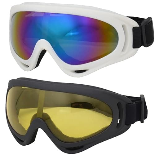 Anti‑Fog UV400 Ski Goggles, Helmet Compatible Snowboard Goggles