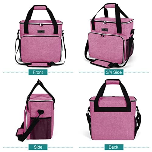 BAGLHER Dog Travel Bag, Pet Travel Bag (ALL Pet Travel Supplies), With 2 Pet Food Containers and 2 Collapsible Silicone Bowls; Essential Kits for Pet Travel Pink — view 2