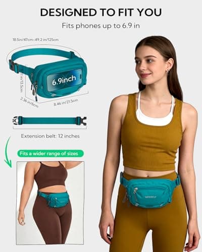 Waterfly Bum Bag Fanny Pack: Small Waist Bumbag with RFID Blocking — view 4