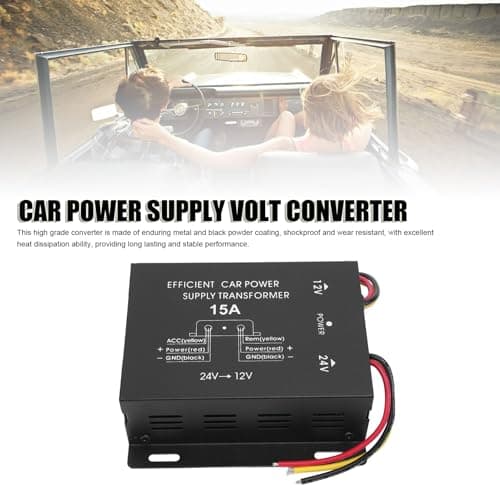 ANGGREK 24V to 12V DC Voltage Converter, Metal Metal Housing with — view 2