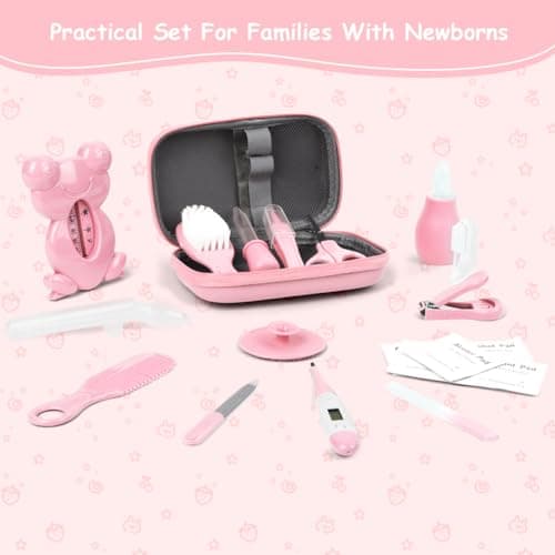 Flintronic 20 in 1 Baby Healthcare and Grooming Kit, Newborn Baby Care Accessories with Hair Brush, Comb, Nail Clippers, for Newborn Girls Boys — view 5