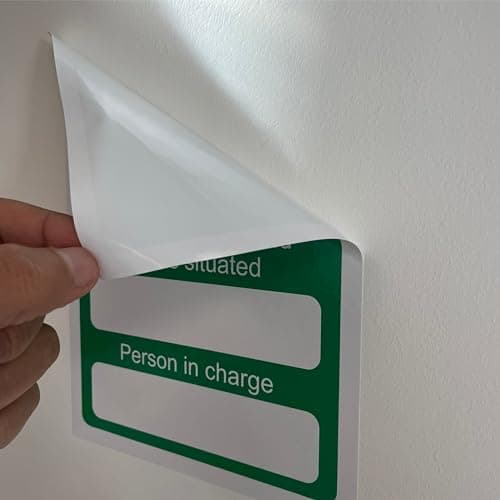 First Aid Kit Sign 4-Pack (2 Pairs) Self-Adhesive First Aid Sign/First Aid Sticker Pack for Commercial Premises Health and & Safety Signage — view 5