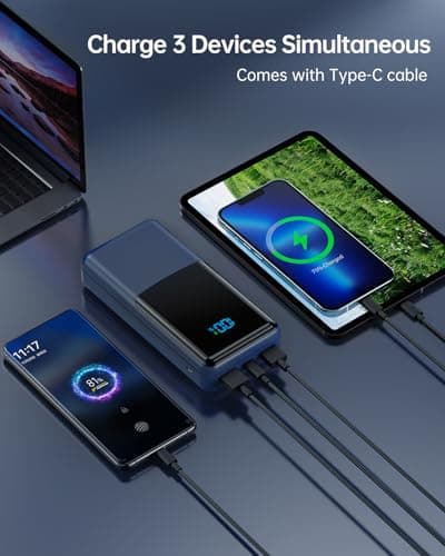 Coblob Power Bank 27000mah, Powerbank Fast Charging with Usb C — view 2