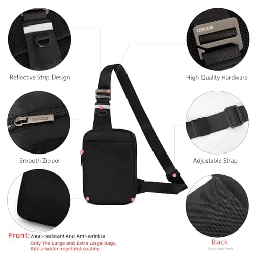 OSOCE Small Sling Bag RFID Blocking Anti-theft Crossbody Shoulder Bag — view 6