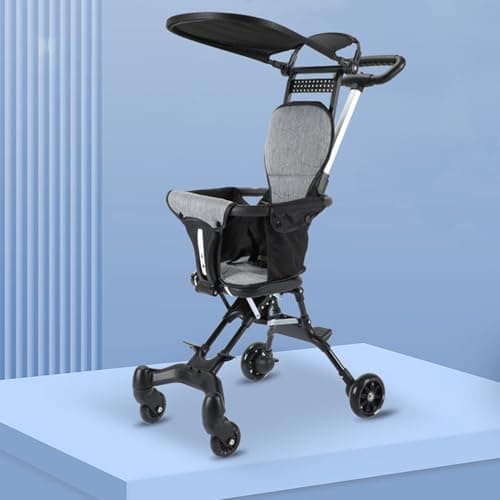 Child Travel Pushchair - Portable Baby Carriage, Kids Walker Stroller | Lightweight Toddlerr Stroller, Toddler Rolling Walker for Short Trip, Traveling, Park Visits, and Daily Convenience — view 4