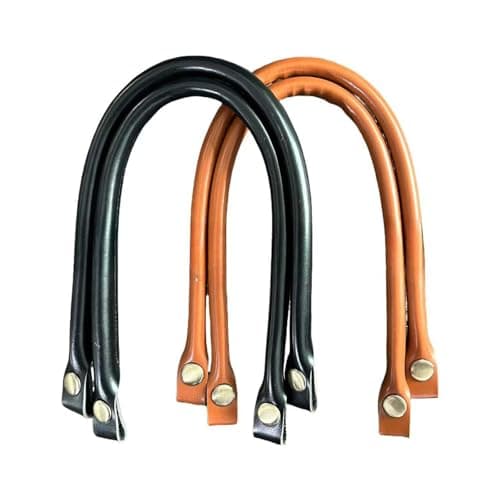 XAGMODSHN PU Leather Handles 47cm with Quick-Release Snaps, White — view 6