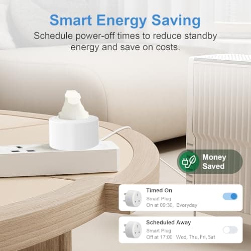 SURFOU Smart Plug WiFi Socket with Energy Monitoring, Timer & Schedule, App Remote Control, Voice Control Compatible with Alexa, Google Home and SmartThings, Mini Smart Plug, 13A , 2 Pack — view 5