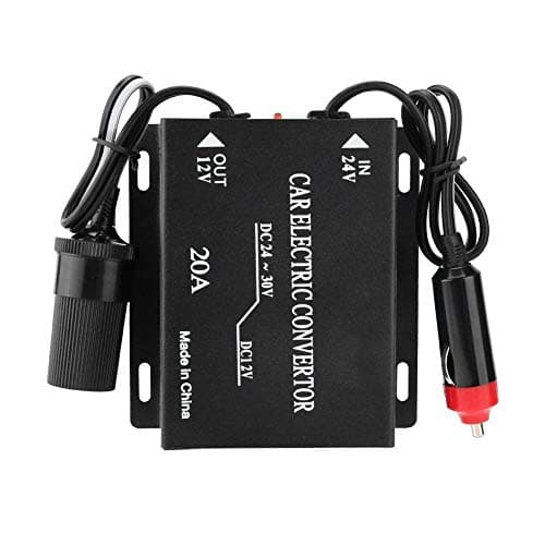 Nikou Step Down Power Supply, 20A Car Power Supply Converter Aluminum Alloy Step Down Transformer 24V To 12V Cigarette Lighter Type for Car Truck Audio — view 6