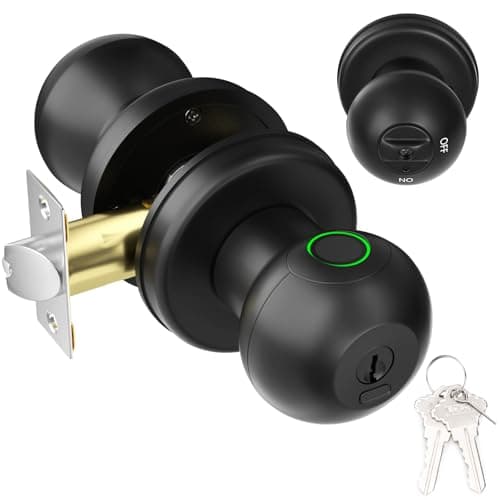 FITNATE Biometric Door Lock, Rechargeable Fingerprint Lock with Key — view 2