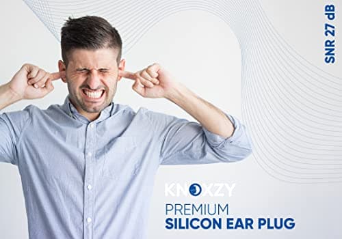 Knoxzy Silicone Ear Plugs for Sleeping Re-Usable Waterproof Noise Cancelling Premium Moldable Ear Plugs for Sleeping, Travelling, Studying Noise Reduction — view 5