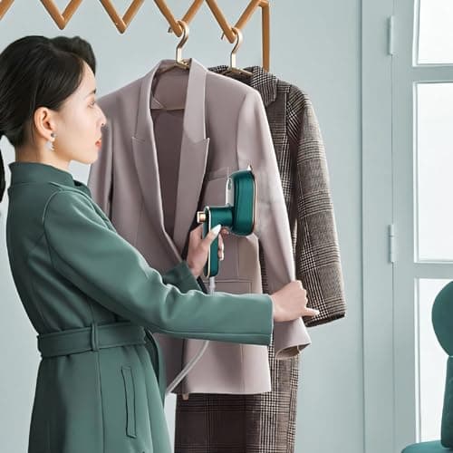 Ironizze Pro, Ironizze Pro Portable Steam Iron The Revolution In Clothing Care,Portable Mini Ironing Machine Travel Mini Steam Iron, Foldable Handheld Steamer,Dry and Wet Ironing for Home Travel-green — view 5