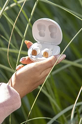 House of Marley True Wireless Champion Earphones - Compact Bluetooth 5.0 Earbuds, Up to 28 Hours Playtime with Quick Charge Rechargeable Case, Includes Comfortable Ear Gels, Eco Friendly Bamboo Design — view 3