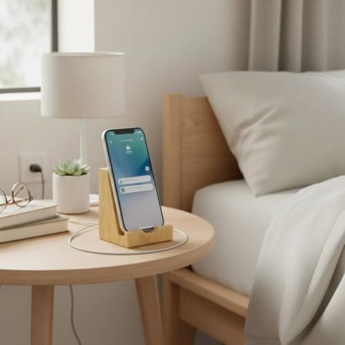 Osco Bamboo Smart Phone Holder | Mobile Stand | Cell Phone Dock | Device Cradle | H10 x W8.0 x D7.0cm — view 2