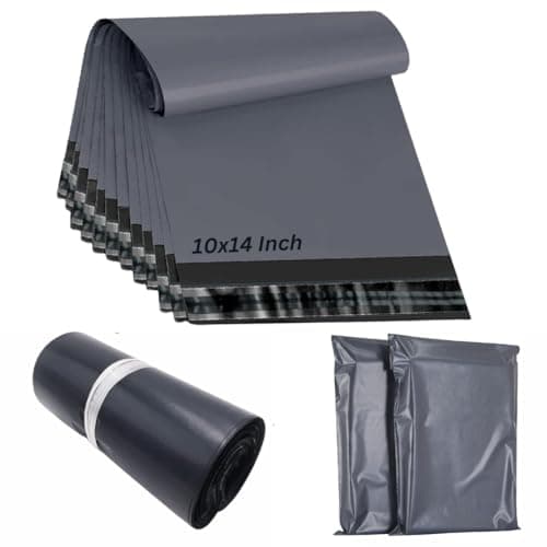 10x14 50 Mailing Bags Self Seal Grey Parcel Bags | Small to Medium Mailing Bags, Postage Bags for Clothes Vinted, Shipping Bags | Tear Proof Delivery Bags for Parcels Packing