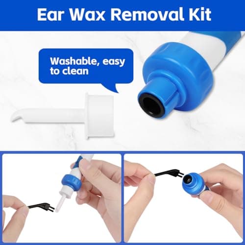 LOPHE Electric Ear Cleaner, Soft Earwax Cleaner for Kids & Adults Earwax Remover Tool with Replaceable Tip Ear Wax Cleaner Ear Cleaning Kit with Replaceable Tip for Adults and Children — view 6