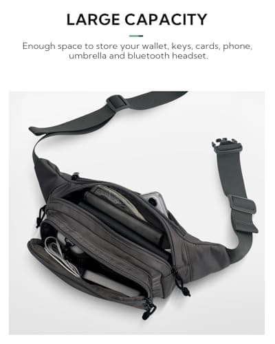 Waterfly Bumbag Large Fanny Pack: Multi-Pockets Bum Bags for Men Women — view 2