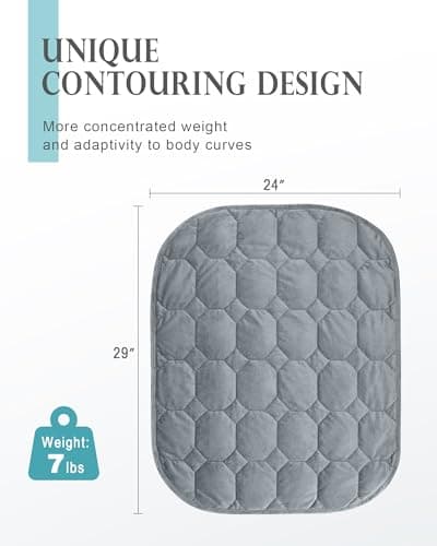 Weighted Lap Blanket Pad 7lbs for Adult, Small Weighted Blanket 29" x 24" — view 3